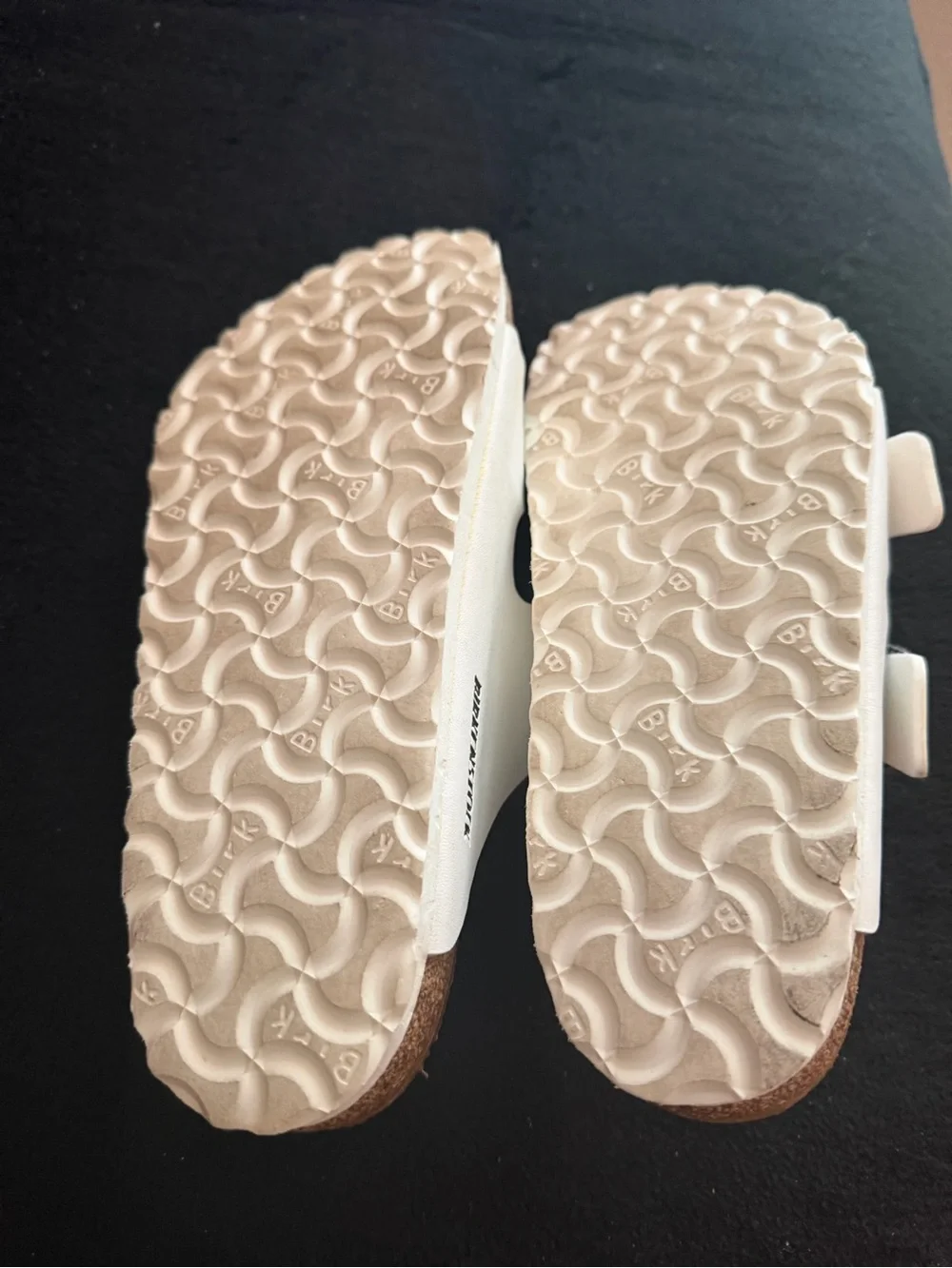 Birkenstock White Arizona Double-Buckle Sandals